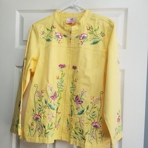 Adorable Yellow Embelished Jacket